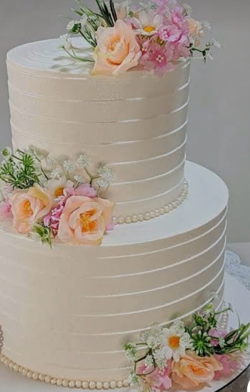 Bolo de Noiva Floral