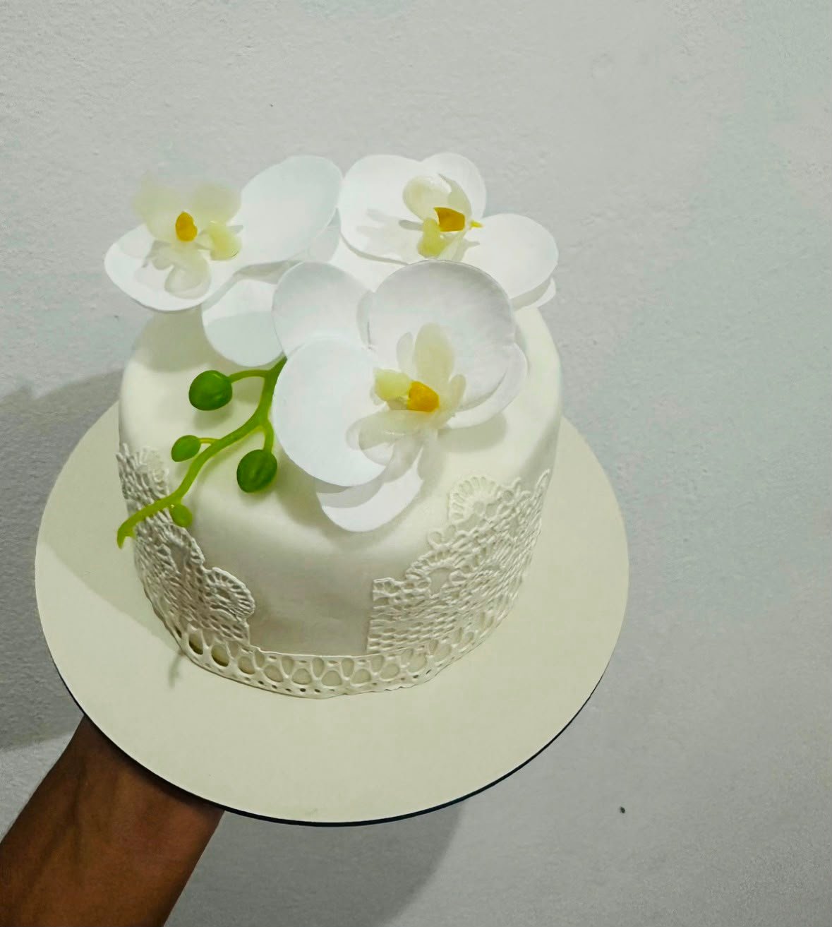 Bolo de noiva orquídea